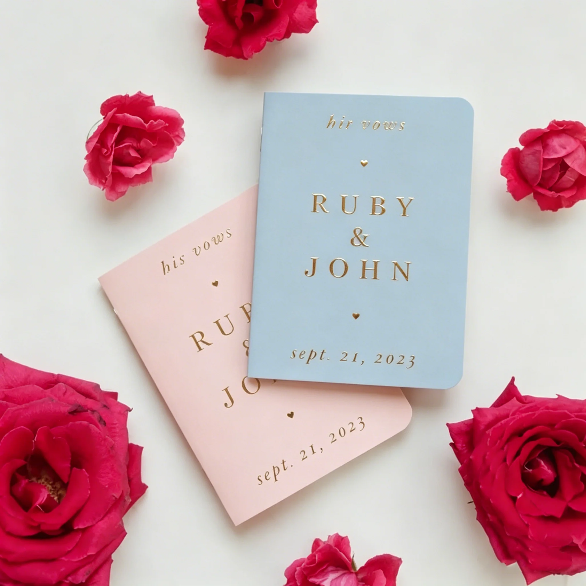 

Набор из 2 свадебных книг для обещаний в стиле бохо, терракотового цвета, с настоящей золотой фольгой, для жены и мужа # Одрэ