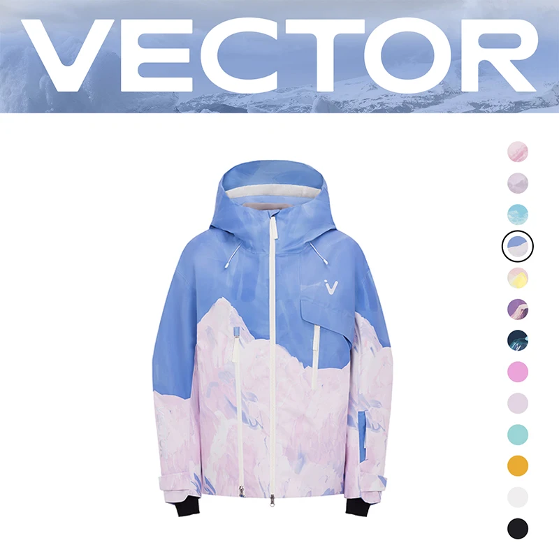 VECTOR Ski-jas van katoen voor heren en dames, 3L, winter, warm, winddicht, waterdicht, voor buitensporten, snowboarden, skiën, sneeuwkleding voor dames