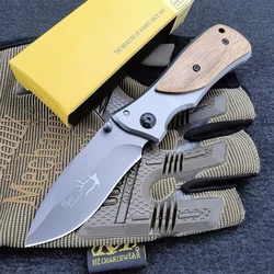 BK X35 Folding Pocket Knife 3Cr13Mov Blade 420 Steel with Olive Wood Handles Outdoor Tactical Hunting Camping EDC Multitool