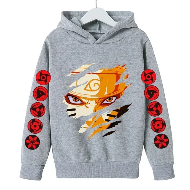 2024 Naruto Anime Children\'s Hoodies-animated Cotton Hoodies for Boys and Girls Ages 3-14T