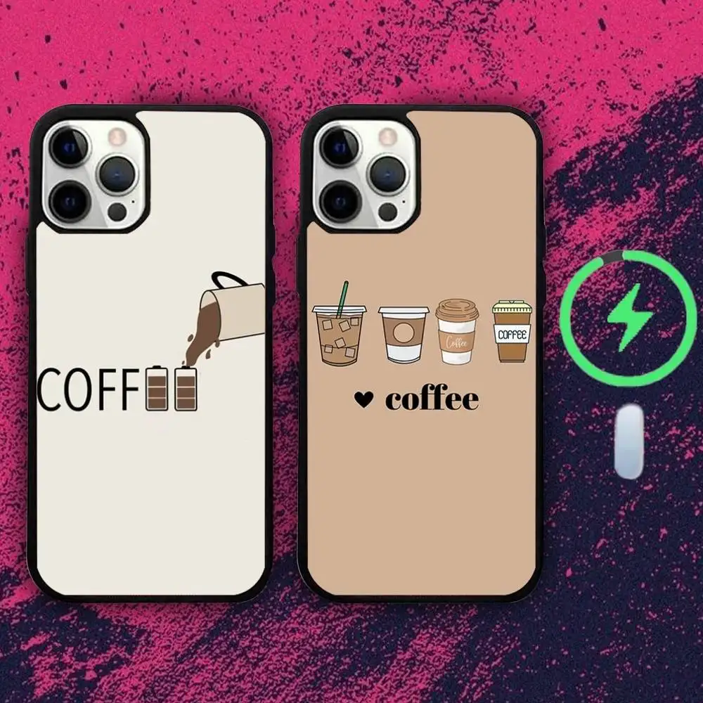 

Coffee Time Phone Case For iPhone 16e,16,15,14,13,12,11,Plus,Pro,Max,Mini Magsafe Magnetic Wireless Charging