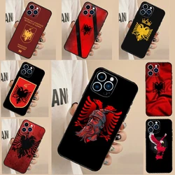 Albania Albanians Flag Phone Case For iPhone 16 15 14 13 12 11 Pro Max XS X XR 7 8 Plus 12 13 Mini Back Cover