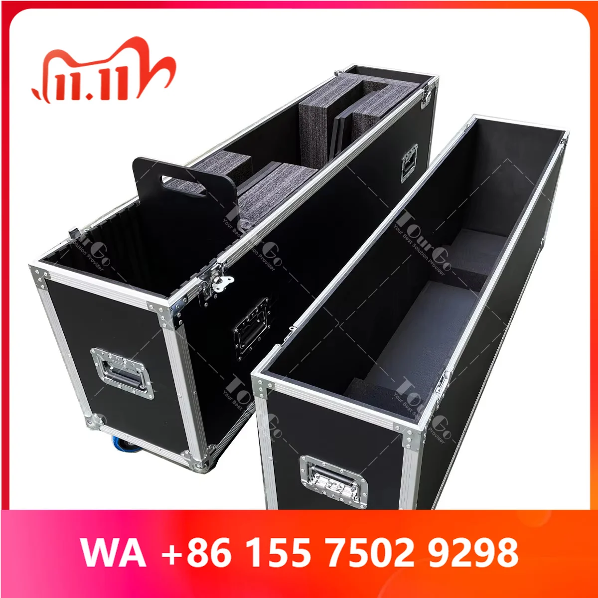Por T Cinet with Show case 55- 65 Inch T Road case
