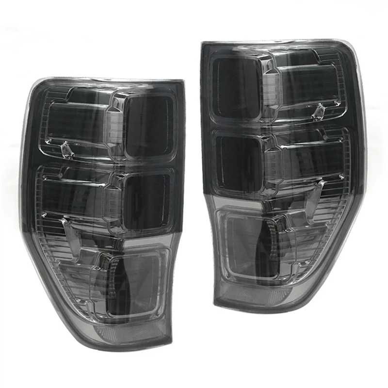 

A80X-For Ford Ranger Ute PX XL XLS XLT 11-20 1Pair Smoky Turn Signal Light Rear Brake Lamp Taillight With Wire Without Bulb