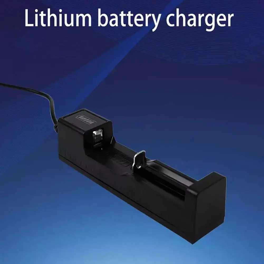 Security Battery Charger Single Slot For Lithium Battery USB Single Slot Li-ion Rechargeable Battery Charger Universal