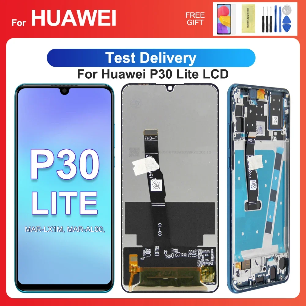 

Для HUAWEI P30 Lite 6,15 ''для Nova 4E MAR-LX1 AL00 LX2 LX3 LX1A ЖК-дисплей, сменный преобразователь сенсорного экрана в сборе