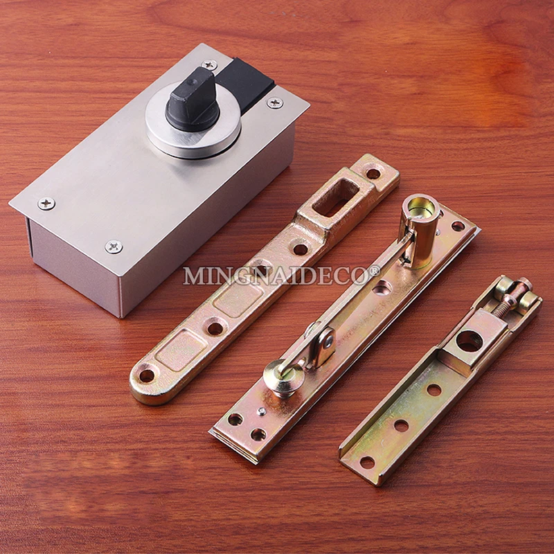 1Set Heavy Duty Door Hinges 360° Rotary Invisible Hidden Door Pivot Hinges Wooden Door Shaft Install Up and Down Loading 400KG