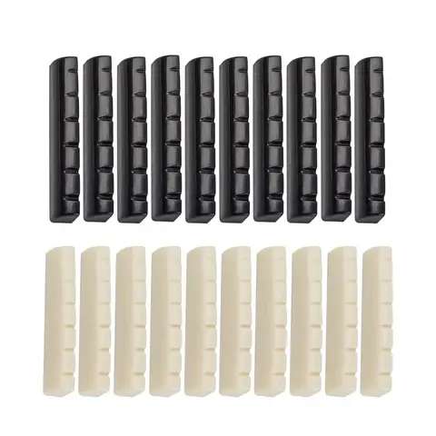 10 PCS 기타 뼈 문자열 너트 43mmx6mmx8.4mm Luthier 안장 다리 ST DIY 악기 기타 액세서리 부품