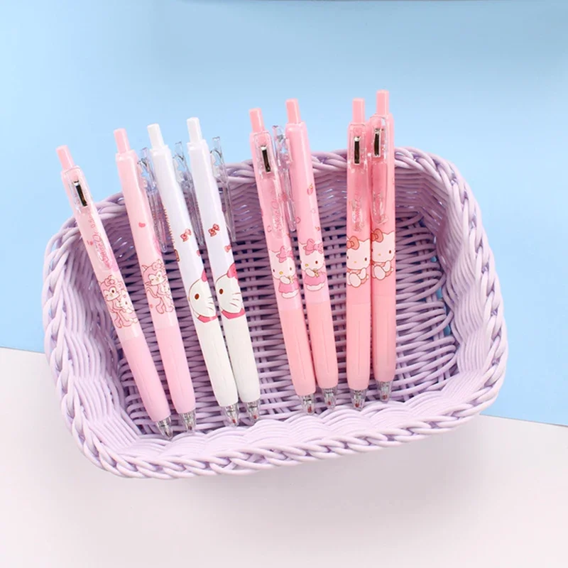 5pcs Sanrio Hello Kitty Gel Pens Kitty Cat student Writeing Office Signature neutral pen School Supplies Stationery wholesale