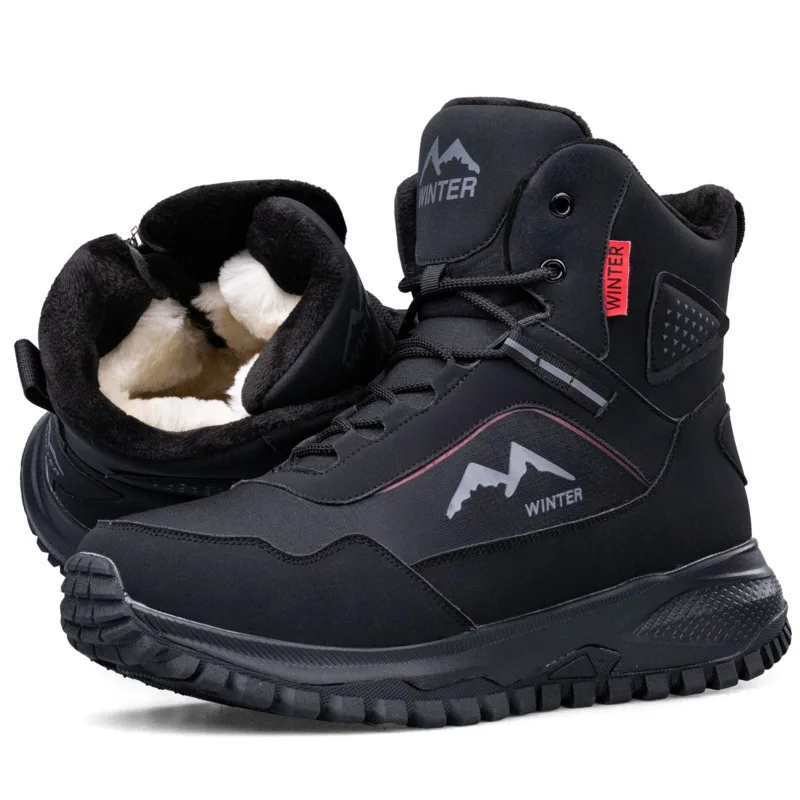 

Men's Winter Snow Boots High-top -37℃ Waterproof Non-slip Keep Warm Cotton Shoes For Man Outdoor Men Casual Hiking Botas 45 46