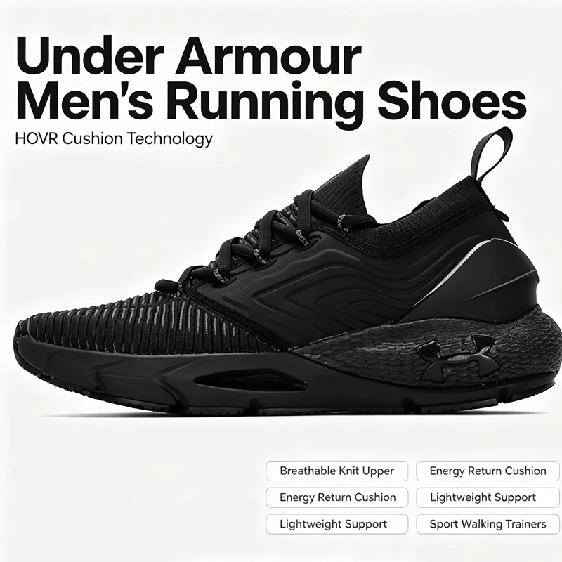 Under Armour Men's Running Shoes 3024154-001 HOVR Cushion Knit Breathable Sport Walking Sneakers
