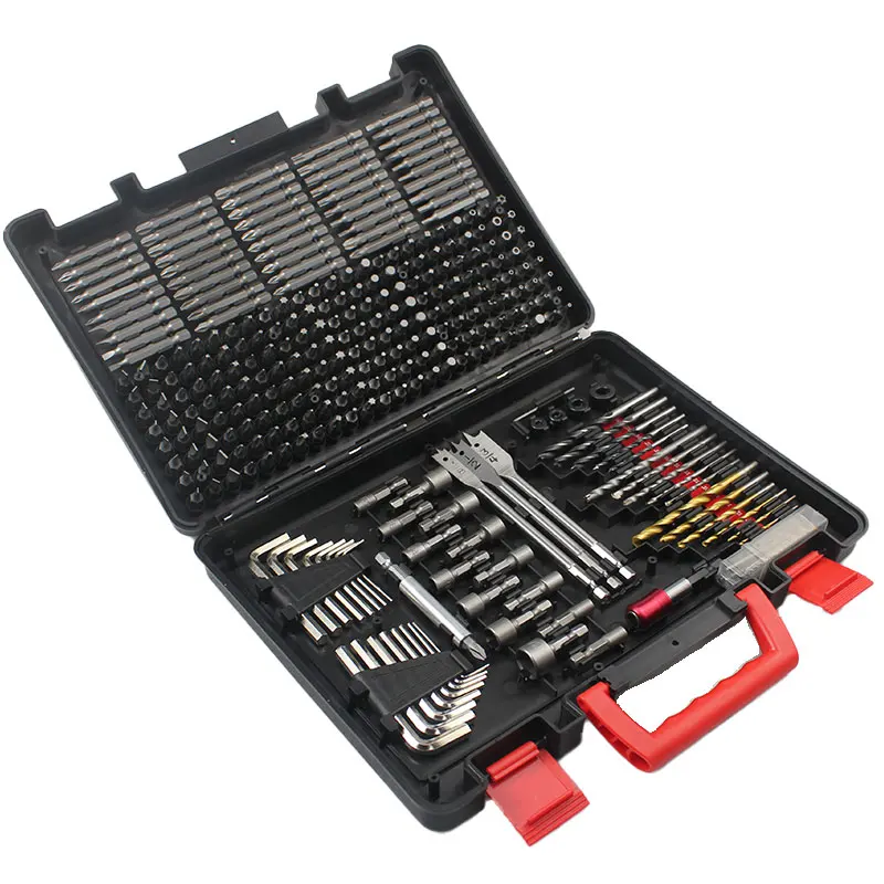 総合的な穴あけ・ドリルアクセサリーキット 石材用318個入り ドライバーとドリルビットセット 木材用チタンHSSドリルビット