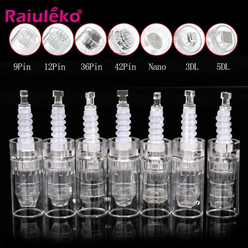 100/50pcs ไฟฟ้า Derma ปากกาเข็ม 9/ 12/ 36/ 42/ ตลับนาโน Bayonet/สกรูสําหรับ Dr.imp ปากกา Ultima A6 สัก Micro เข็ม