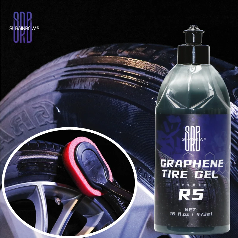 Graphene Tire Gel, Long Lasting Tire Dressing, Oil-Based Tire Gel, Tire Dressing; Great for Tire Lasting Shine Protection, 473ML