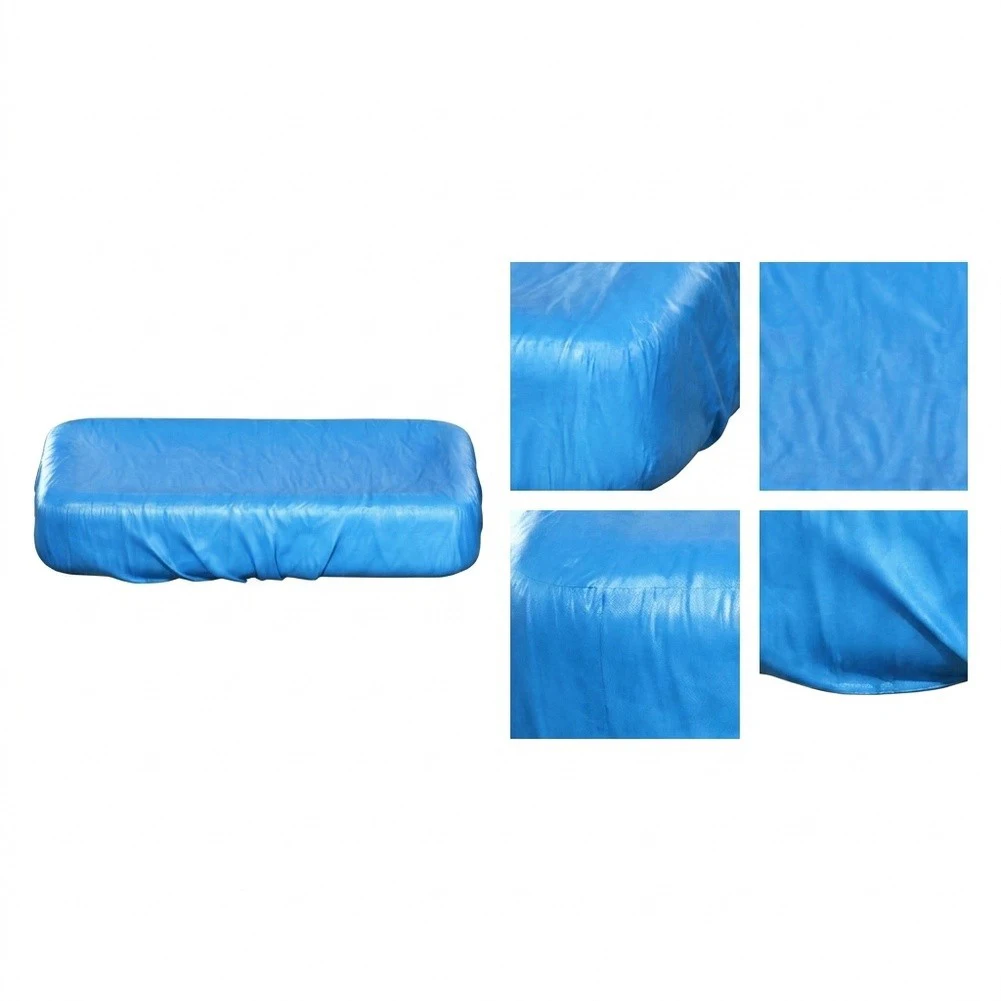 Weather Resistant Sheet Inflatable Pool Cover For Family Backyard Use Leaf Blocking Function Lightweight Plastic Material
