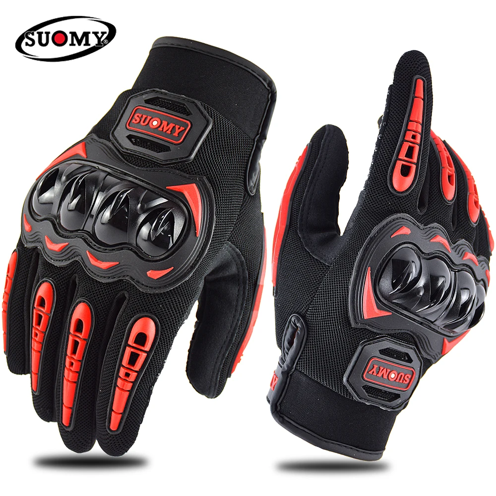 SUOMY Sommer Motorradhandschuhe Touchscreen Vollfinger Racing/Klettern/Radfahren/Reiten Sport Winddichte Motocross-Handschuhe Luvas