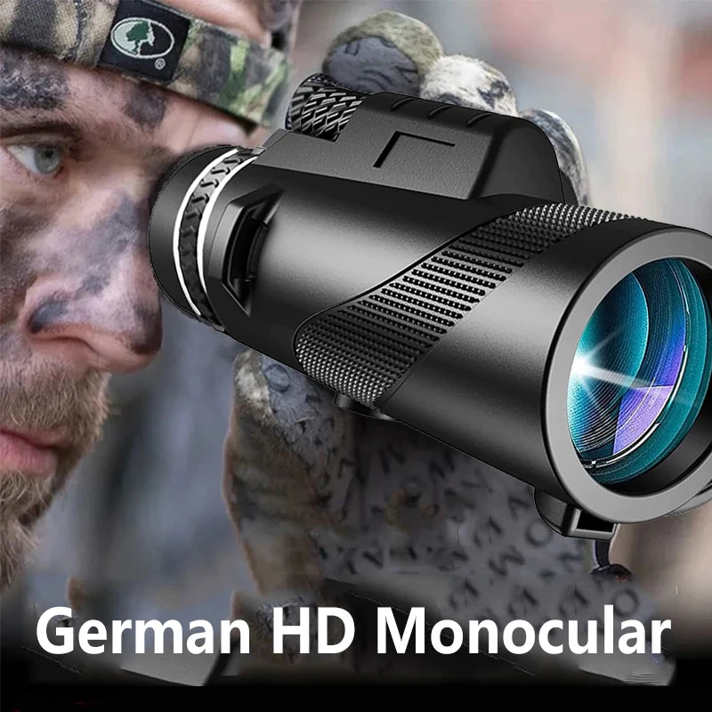 Military Zoom HD BAK4 80X100 Powerful Binoculars Long Range Prismatic Portable Professional Telescope Monocular for Hunting