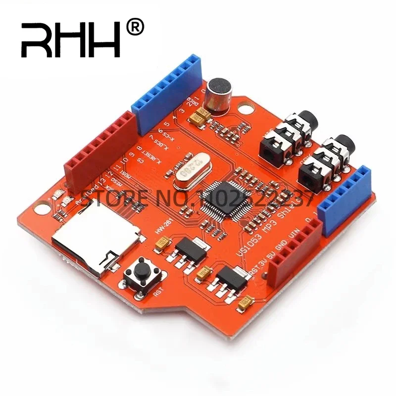 

VS1053 VS1053B MP3-модуль для Arduino, коммутационная плата со слотом для SD-карты VS1053B Ogg, запись в реальном времени для Arduino