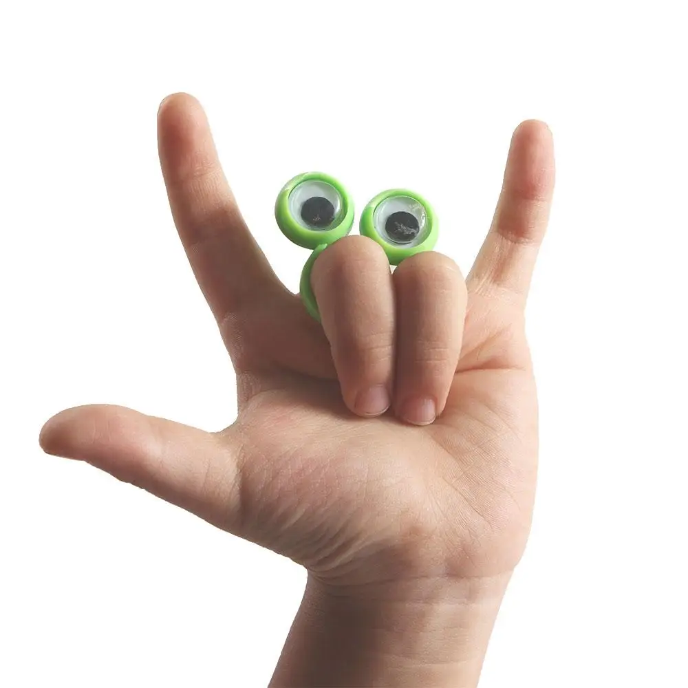 Blagues Anti-stress jouets anneau oculaire actif anneaux en plastique enfants cadeau oeil doigt marionnettes yeux anneau doigt Cool jouets Wiggle yeux jouet