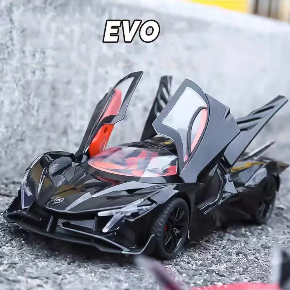 

1:24 Scale Apollo EVO Alloy Toys Models Cars 4 Doors Opened Diecast Vehicle Light Sound Sports Car for Children Birthday Gifts