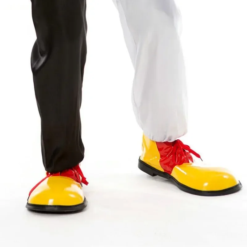 Adult Women Man Leather Clown Shoes Cosplay Props Party Costume Carnival Birthday Gift Masquerade Halloween Easter