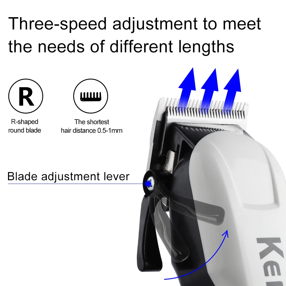 Kemei KM-809A Hair Trimmer For Men Beard Professional Hair Clipper Electric Razor Hair Cutting Machine Haircut Electric Shaver