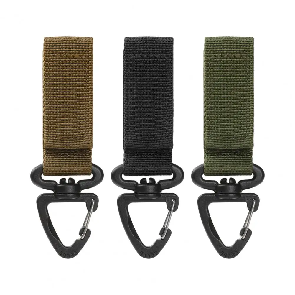 2Pcs Climbing Buckles Nylon Ribbon Keychain Outdoor Camping Hiking Knapsack Triangle Backpack Waist Bag Fastener Hook