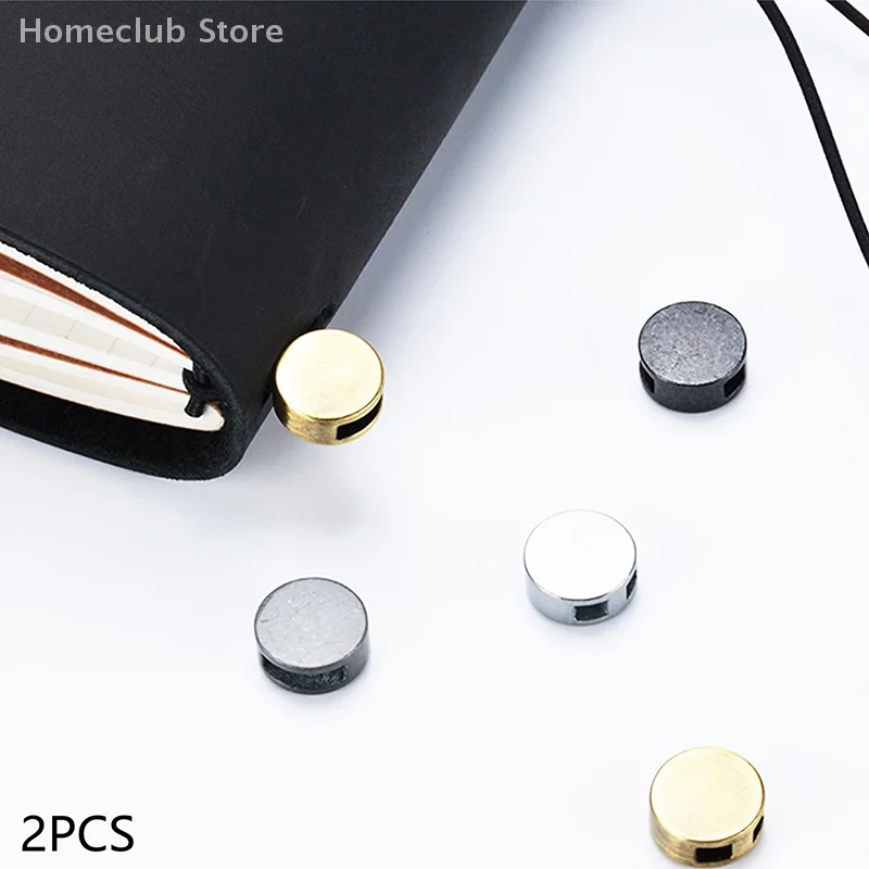 2Pcs Vintage Travelers Notebook Accessories Metal Rope Buckle Planner Decorative Diy Tool High-Grade Retro Pendant Stationery