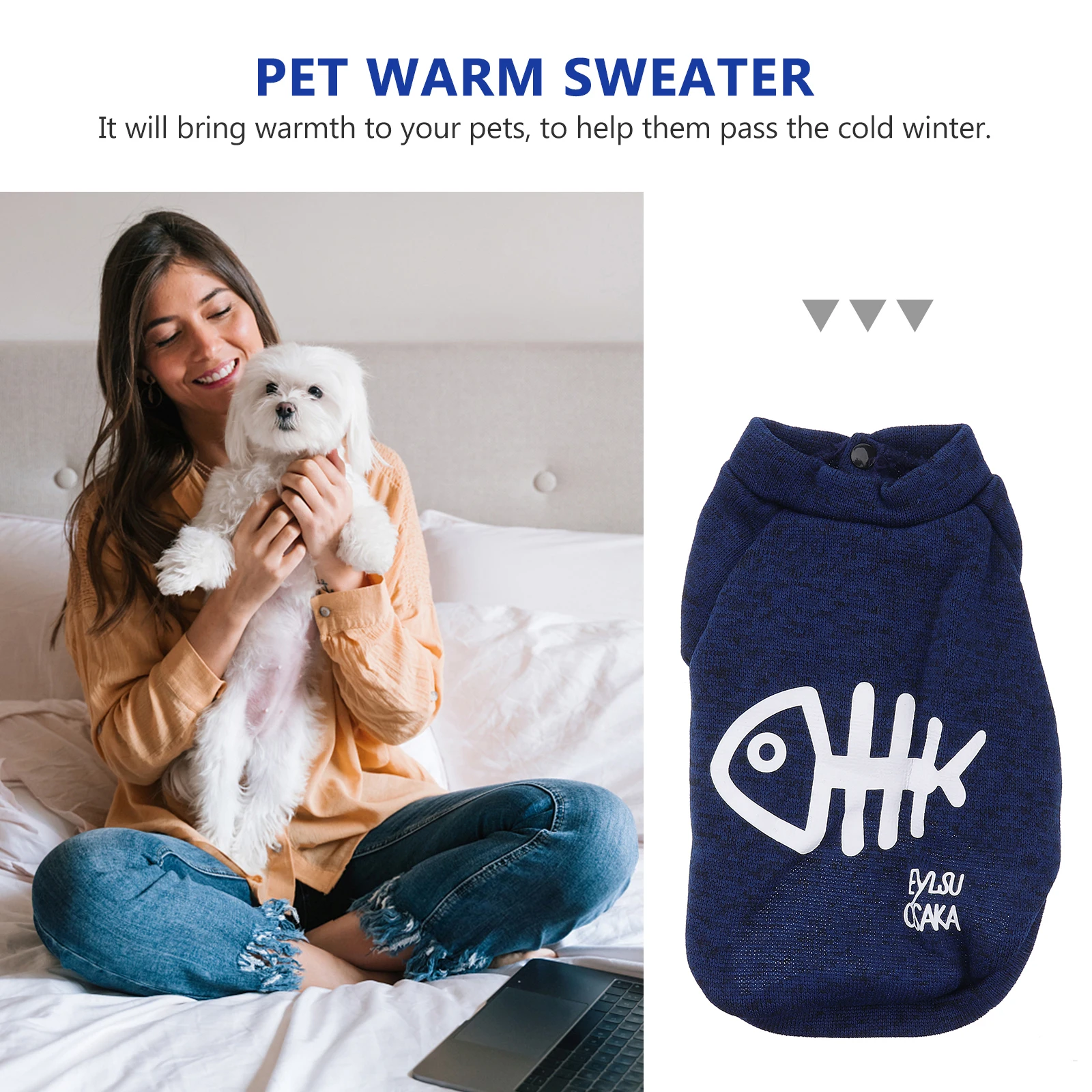 

Warm Sweater Fashionable Pet Clothes Cat Dog VIP Indoor Puppy Winter Coat Knitted