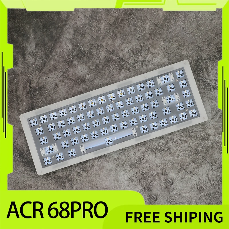 

Acr 68pro Mechanical Keyboard Kit Customized Hot-Swap Three Mode Acrylic Transparency Gasket Rgb Keyboard Kit For Accessory Gift