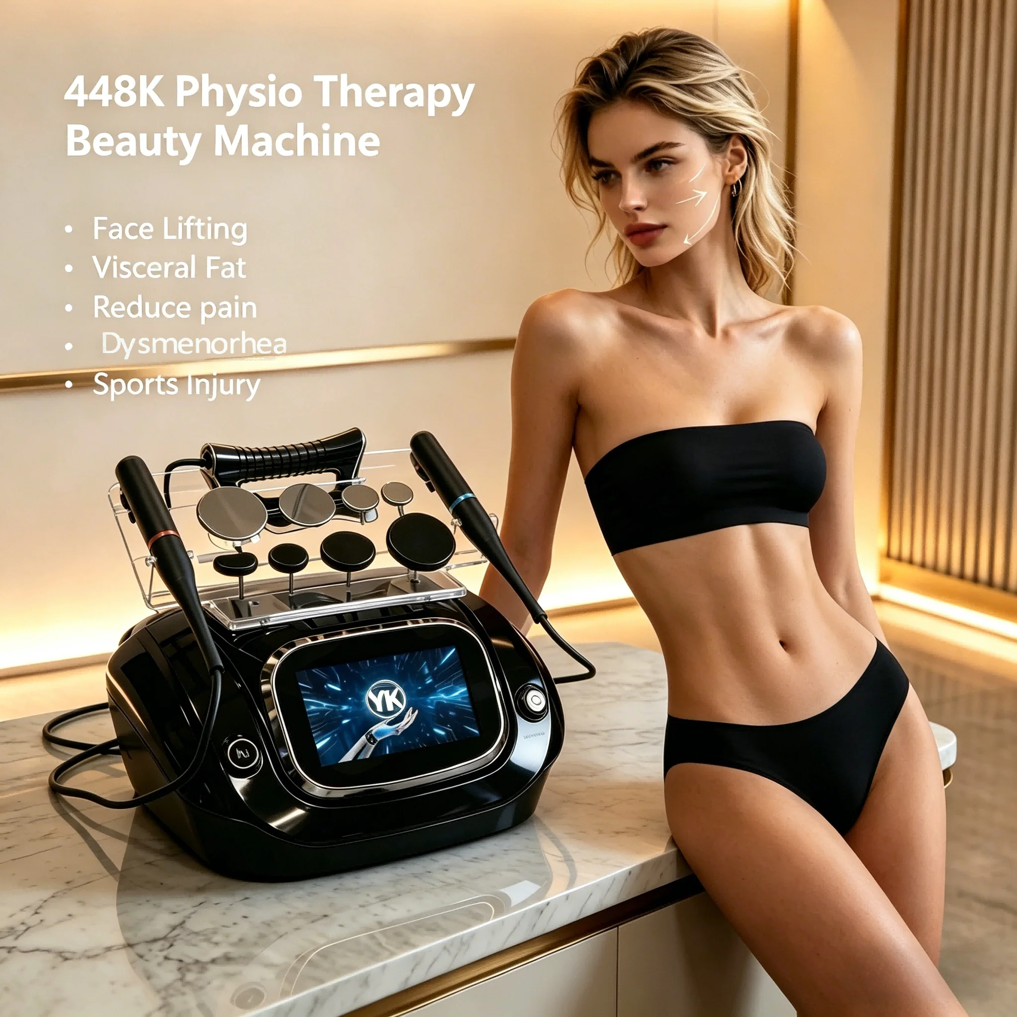 448 KHZ INDIBA Upgraded Version Technological Advancements Tecar Therapy Machine Slimming Pain Relief Rejuvenation