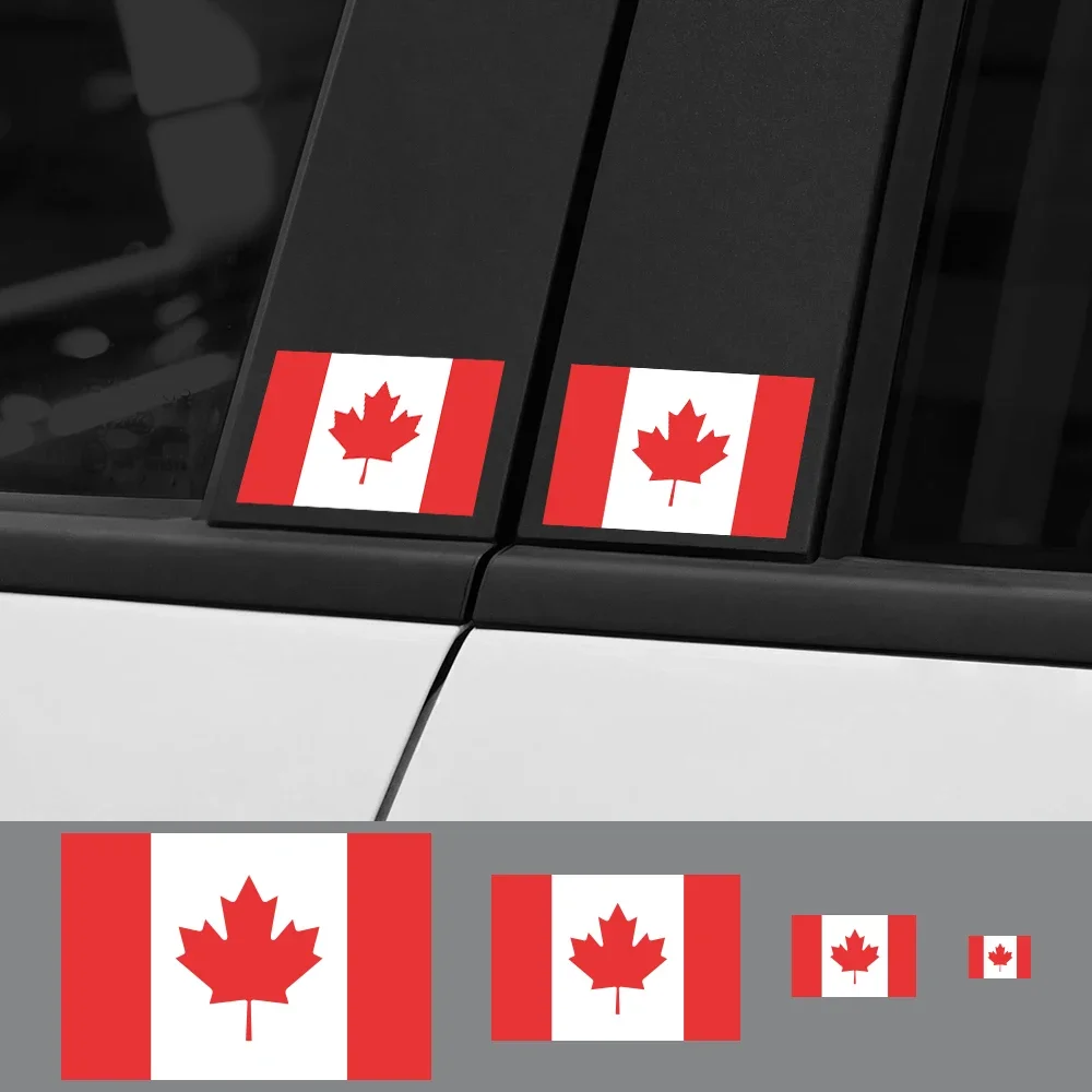 3PCS Canada Flag Waterproof Vinyl Car Sticker Decal for Car Motorcycle Helmet Laptop Tank Fairing Auto Exterior Styling Decal