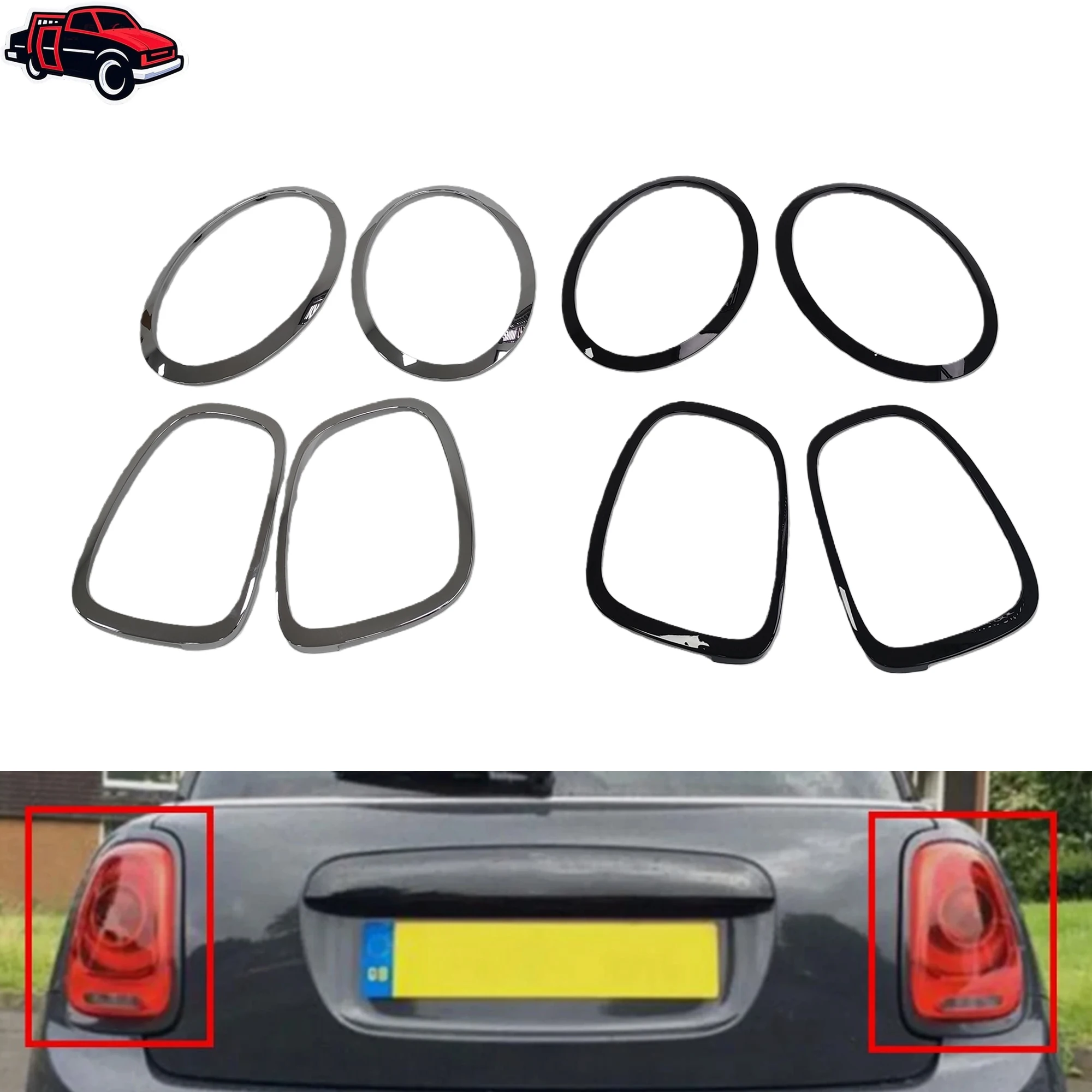

Car Headlight Taillight Surround Trim For BMW Mini Cooper F55 F56 F57 2014-2021 51712285495,51712285496, 51137300631,51137300632