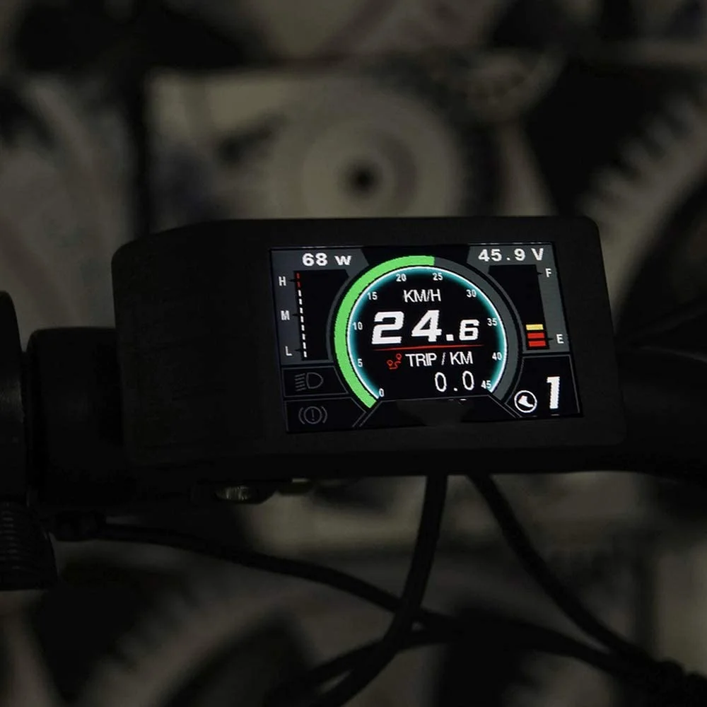 

500C Mini LCD Display 5pin24V/36V/48V Waterproof Electric Bicycle Computer Speedometer Compatible for BAFANG Mid/Hub Motor Kit