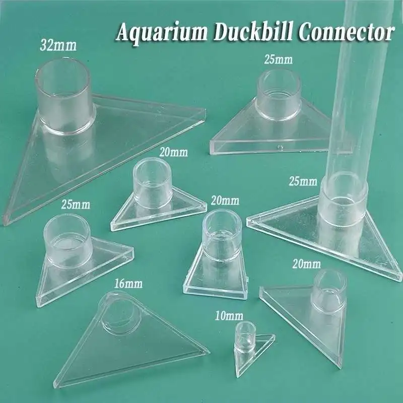 1Pc I.D10~32mm Aquarium Duckbilled Outlet Connector Fish Tank Plexiglass Acrylic Pump Duckbill Water Outlet Nozzle Pipe Fittings