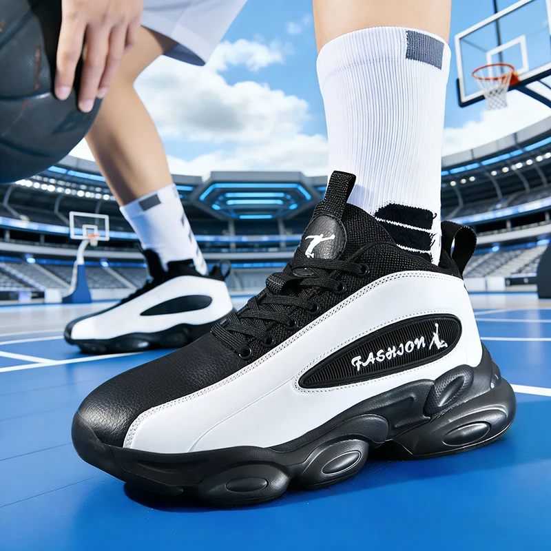 

Men's Athletic Basketball Sneakers Breathable Cushioning Non-Slip Wearable Gym Training Running Shoes for Men Zapatillas Hombre