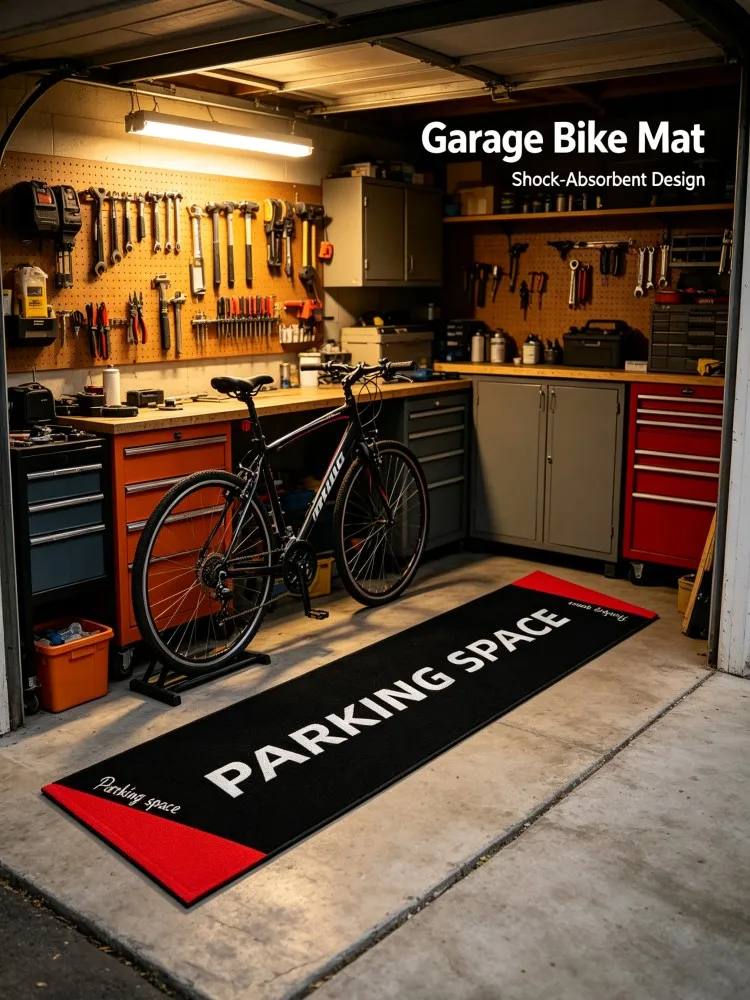 Parking Space Long Runner Rug Non‑Slip Floor Mat Indoor Bike Exercise Mat Home Gym Hallway Bedroom Decor Carpet