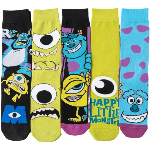 Monsters University Mike Sulley Socks Long Socks Knee-High Couples Cosplay Sock Personality Hip Hop Harajuku Men Funny Sock