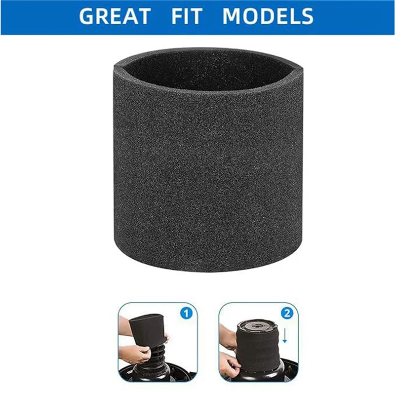 【Berserk】6 Pack 90585 Foam Sleeve VF2001 Foam Replacements Filters For Wet Dry Vacuum Cleaner, Replace Parts 9058500