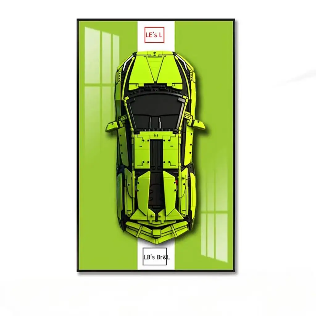 Display Wall Mount for LEGO 42115 Model, Wall Mount Display for Lamborghini Sián FKP 37 Car Building Blocks Display Wall only view 5