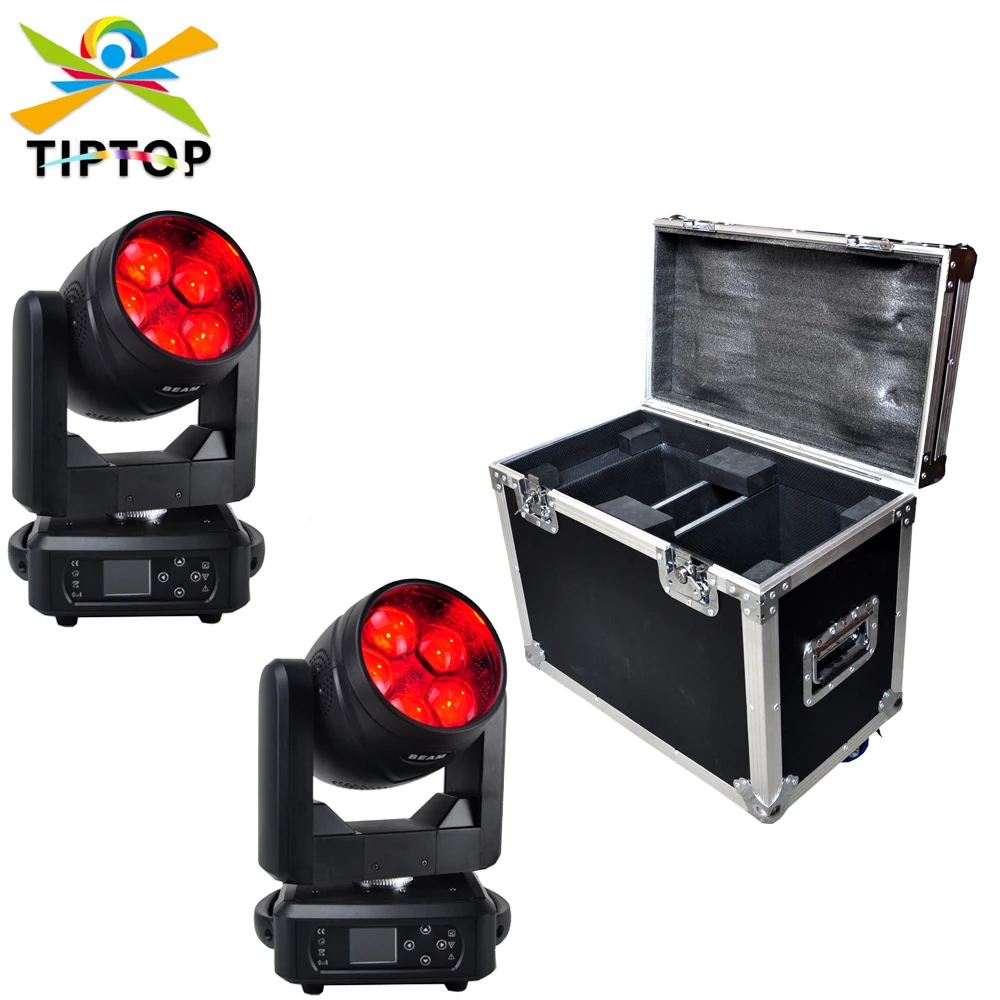 

TIPTOP 2IN1 Flightcase Packing 5x40W Led Moving Head Light Super Beam 250W Tyanshine RGBW 4IN1 LED Color Wheels Rotate Lens