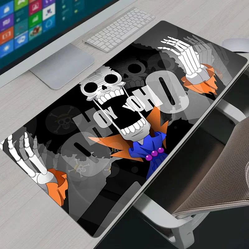 

Коврик для мыши One Piece Brook Gaming из искусственной кожи, игровой, для дома и офиса, HD, XXL, для клавиатуры, нескользящий, стильный