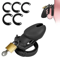 Male Chastity Cage Sex Toys Brass Lock Locking Small/Standard Flat Chastity Cage Belt Cock Cage Lock Penis Rings Men Adult Goods