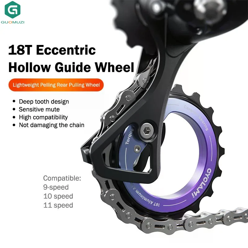 Bicycle Rear Derailleur Hollow Eccentric Pulley Wheel 18T Bearing Upgrade Kit For R8000 R7000 DIY Road Bike Crankset