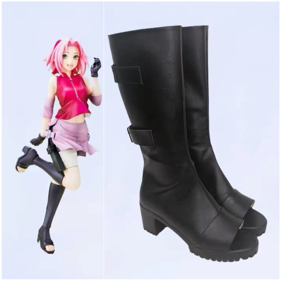Anime Haruno Sakura Cosplay Boots Girl Boots Accessories Halloween
