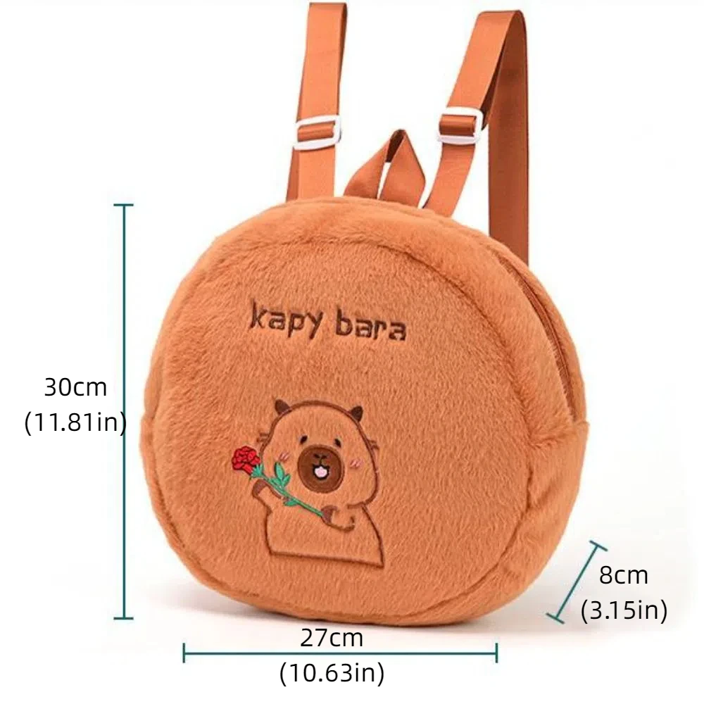 Knapsack Capybara Plush Toy Backpack Storage Large Capacity Plush Capybara Bag Ins Soft Capibala Plush School Bag Holiday Gift
