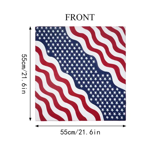 Imagen 2 del producto Bandana de algodón EE. UU. Británica Alemania Francia Brasil Canadá Corea México Bandera nacional Bufanda punk Diadema para montar Diadema para bailar