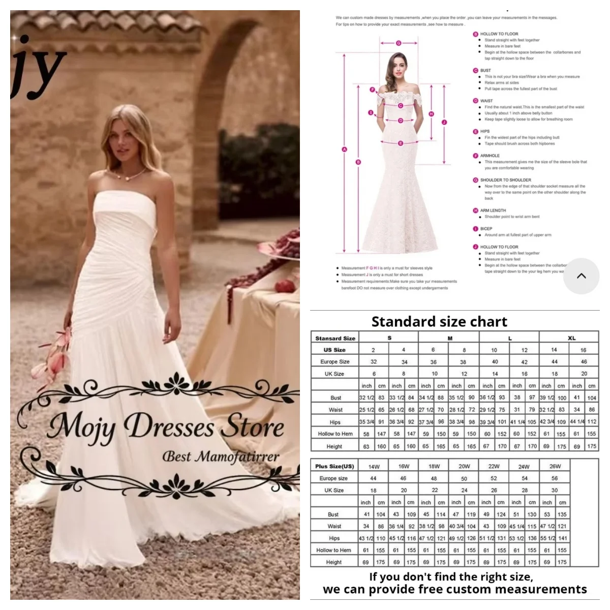 

Mojy Elegant Pleat Chiffon Mermaid Wedding Dress 2026 Strapless Sleeveless Open Back Bridal Gown Vestidos De Noiva Customized
