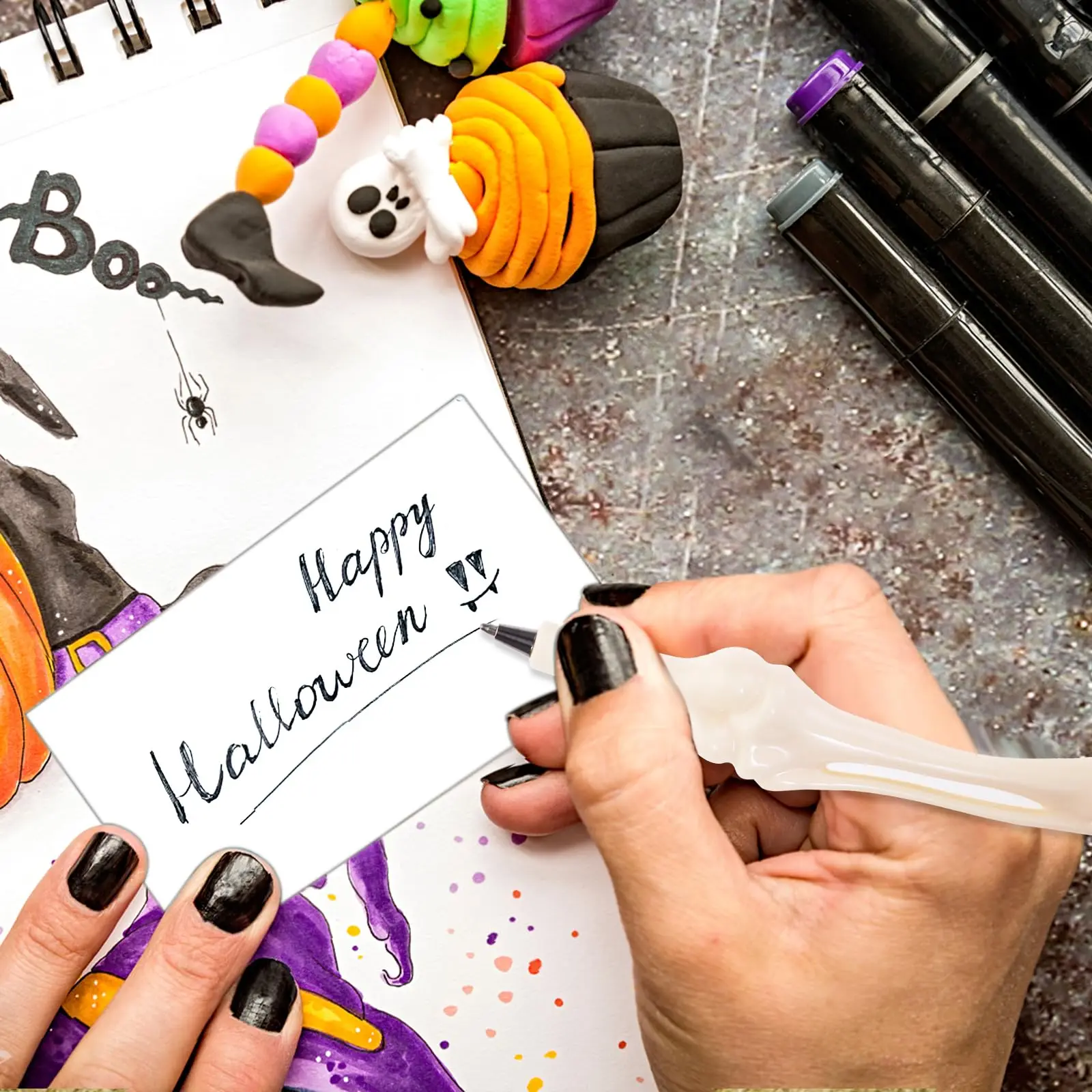 100Pcs Syringe Pens+Pill PensBone-Design Ballpoint Pens — Gifts for Healthcare Professionals Perfect for Halloween