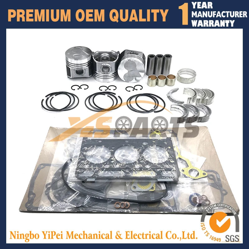 

D1463 Engine Rebuild Main Bearing rod Gasket Piston Ring For Excavator Kubota
